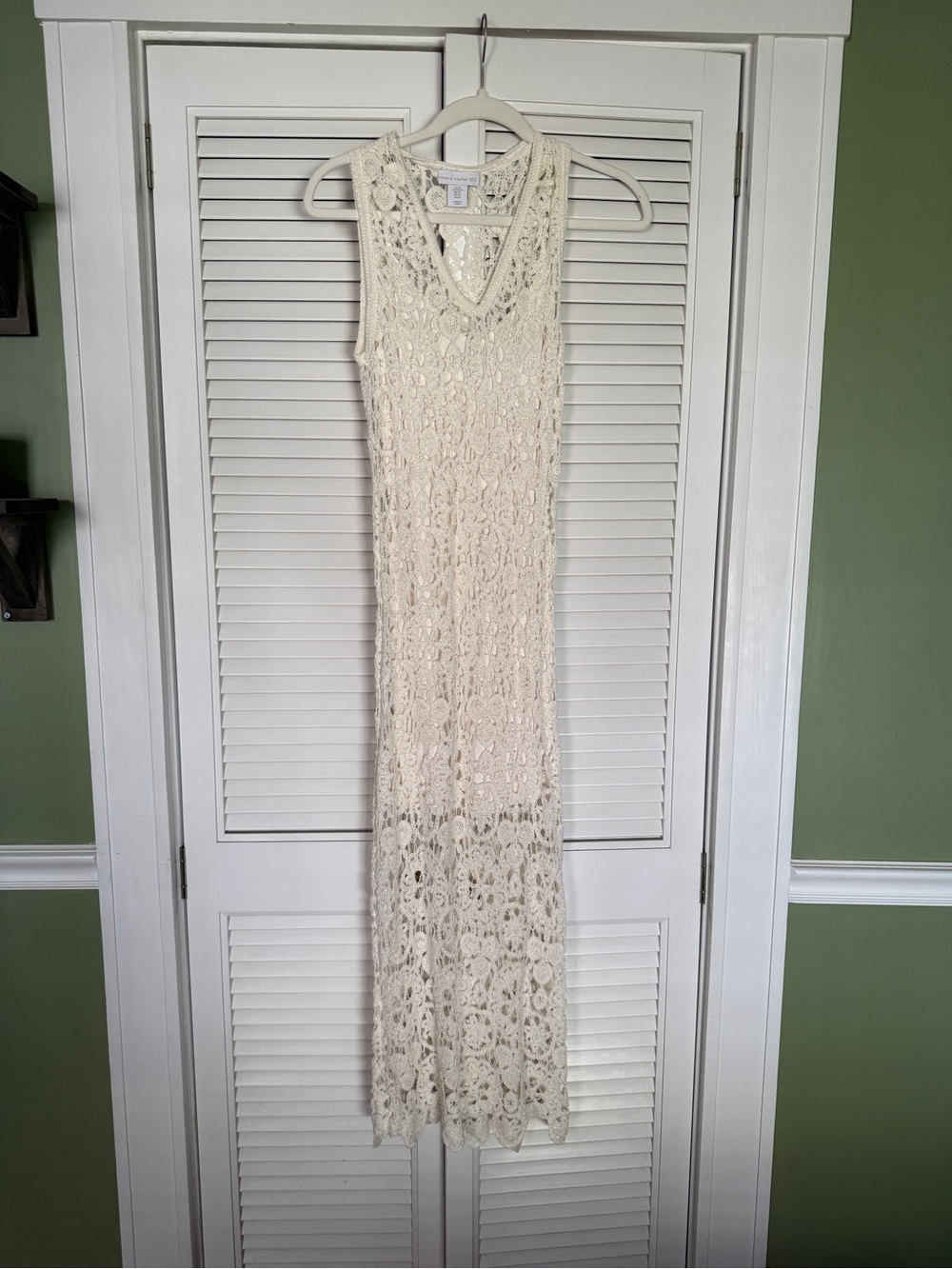 House of Harlow 1960 Cream Crochet Maxi Dress